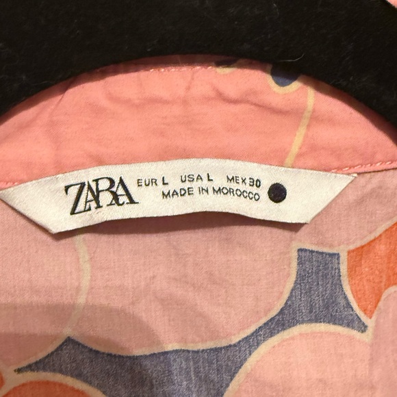 Zara Printed Shirt with Kimono Sleeves, Large - Picture 5 of 5